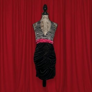 vintage dress y2k clubbing outfit zebra print